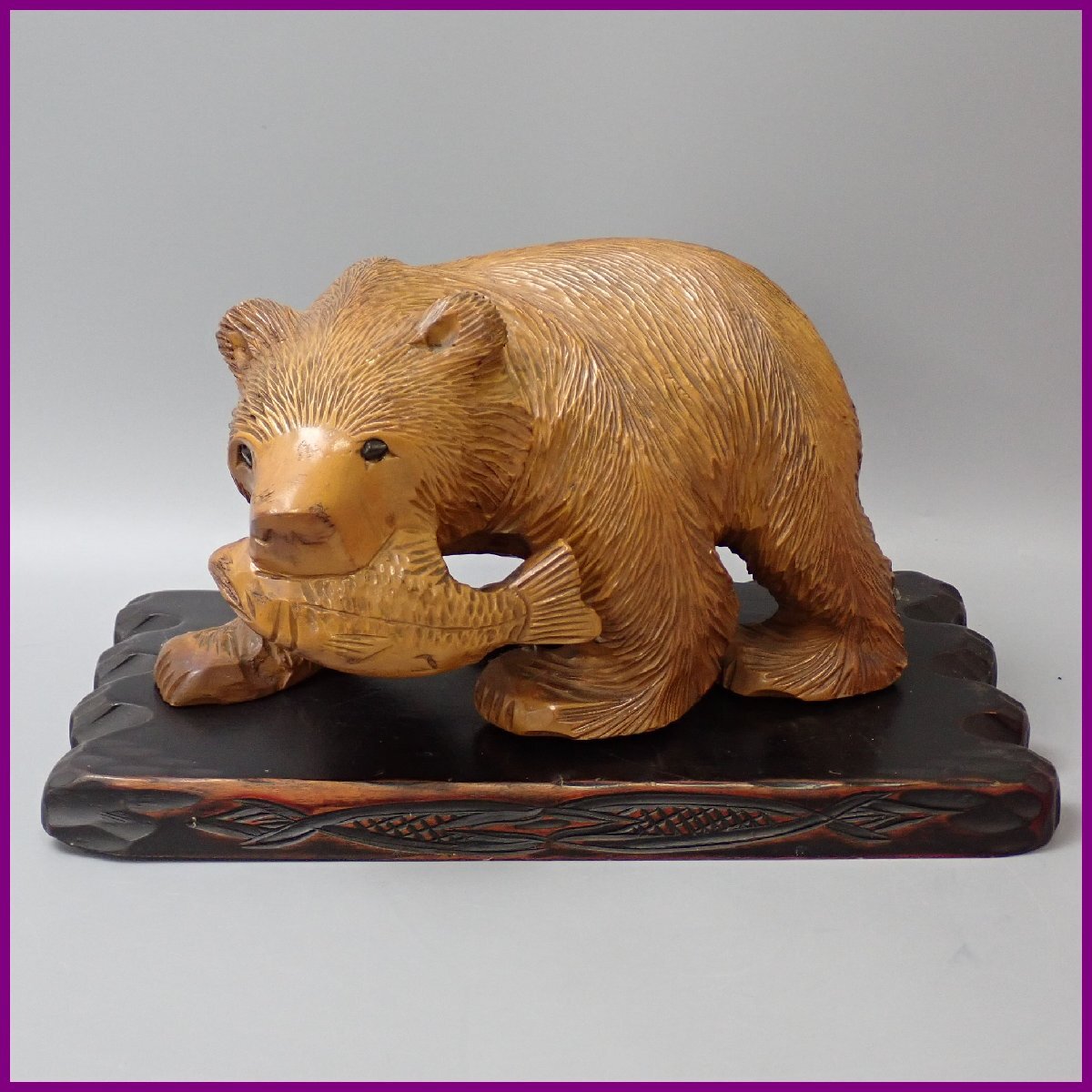 木彫り熊 一刀彫り ミニチュア8体セット50年前昭和レトロ北海道アイヌ