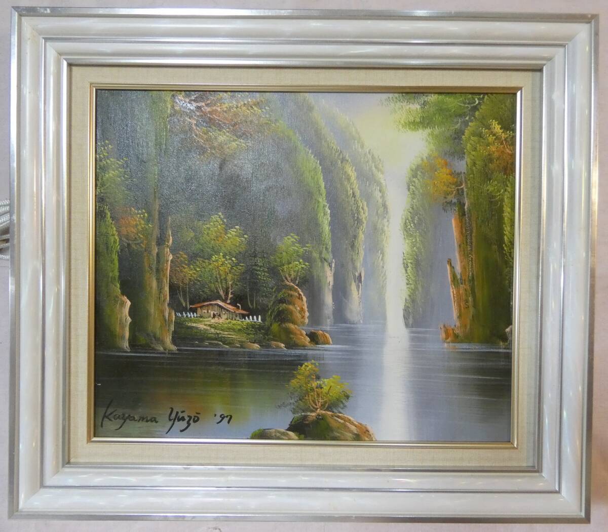 加山雄三 油彩 肉筆『裸婦』表サイン 裏サイン F8号 額装 z68 加山雄三