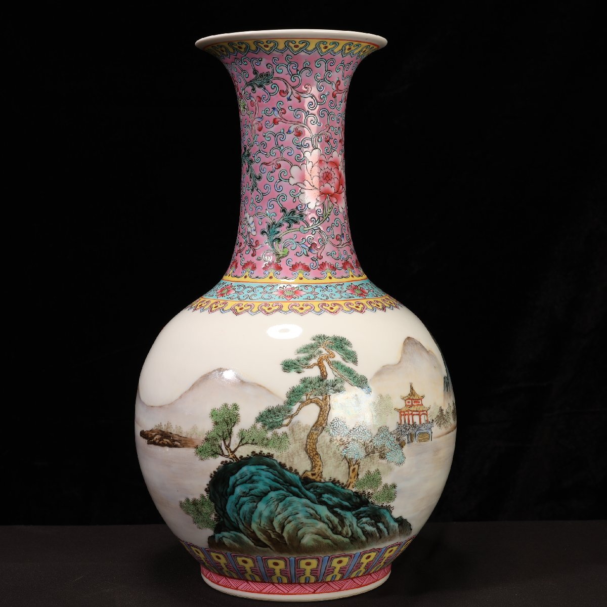 李朝 三島白象嵌花紋大壺 朝鮮 花器 古美術 高さ34cm 4，