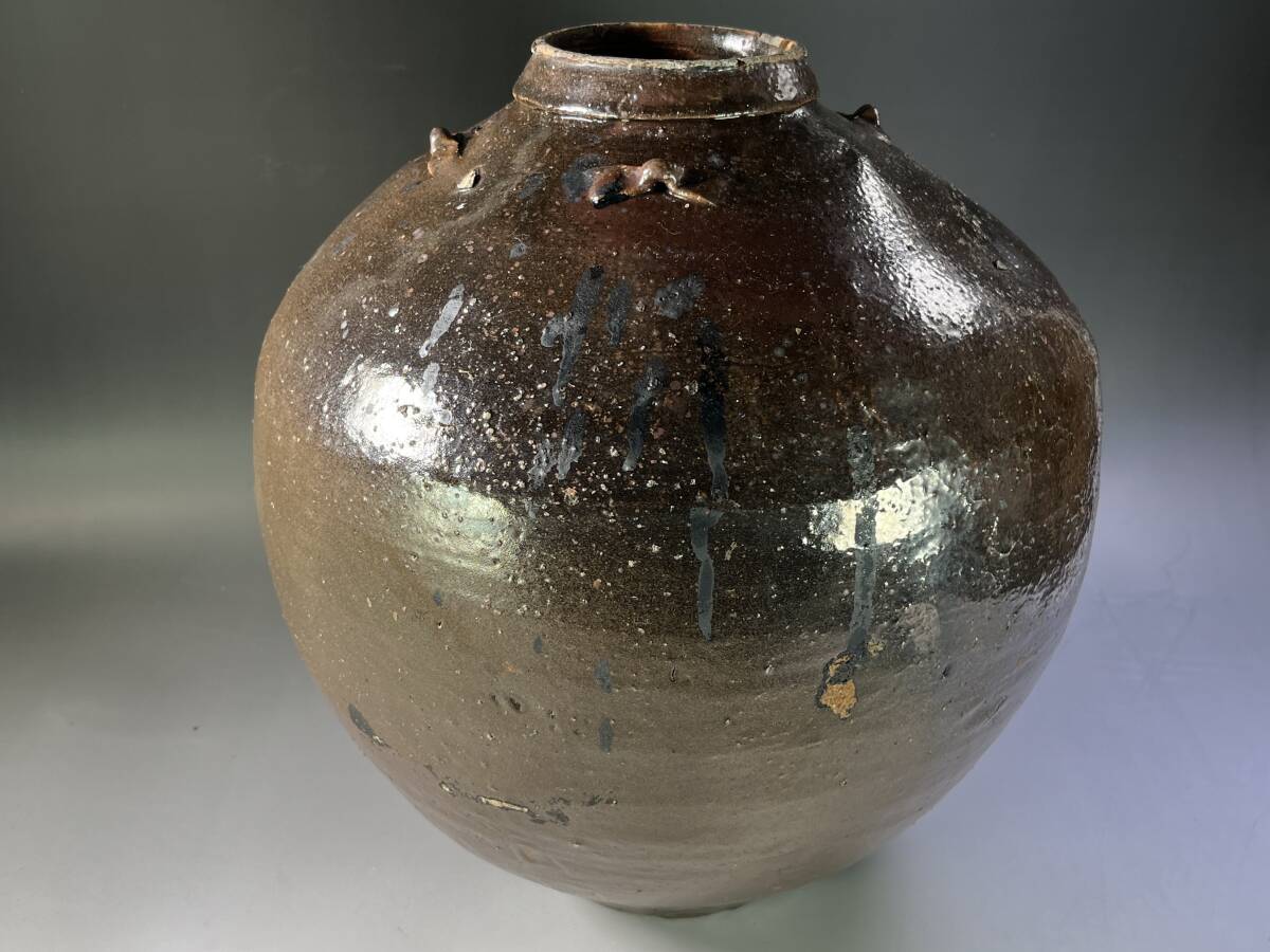 四耳呂宋壺 唐物 飴釉茶壺 【公式通販】