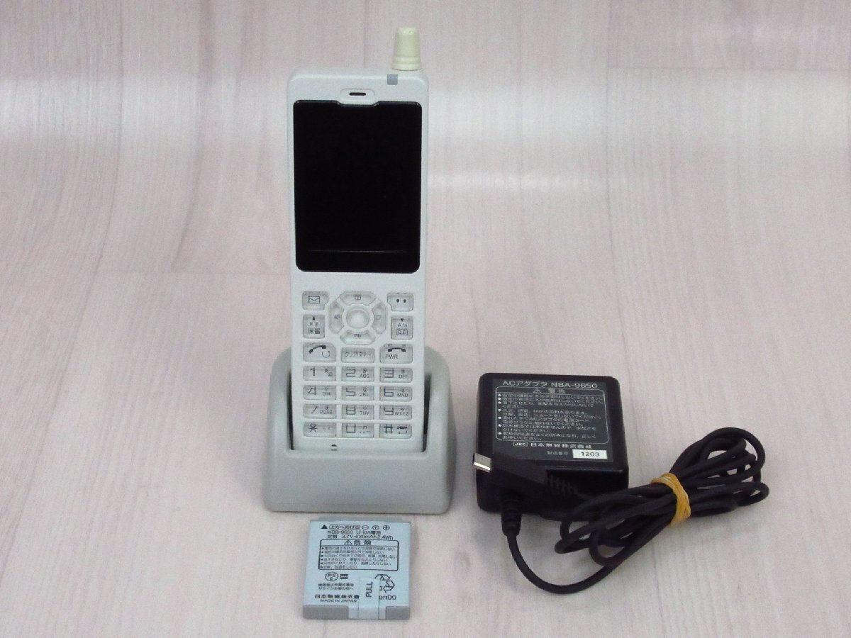 FUJITSU WX01J B F PHS電話機 充電台付き 2021年製 ACアダプタ付き