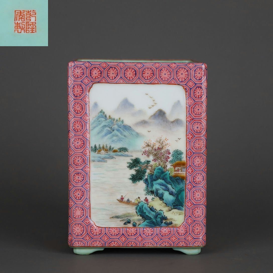 交趾釉 三彩 筆立・筆架 中国 文房 骨董 【公式通販】