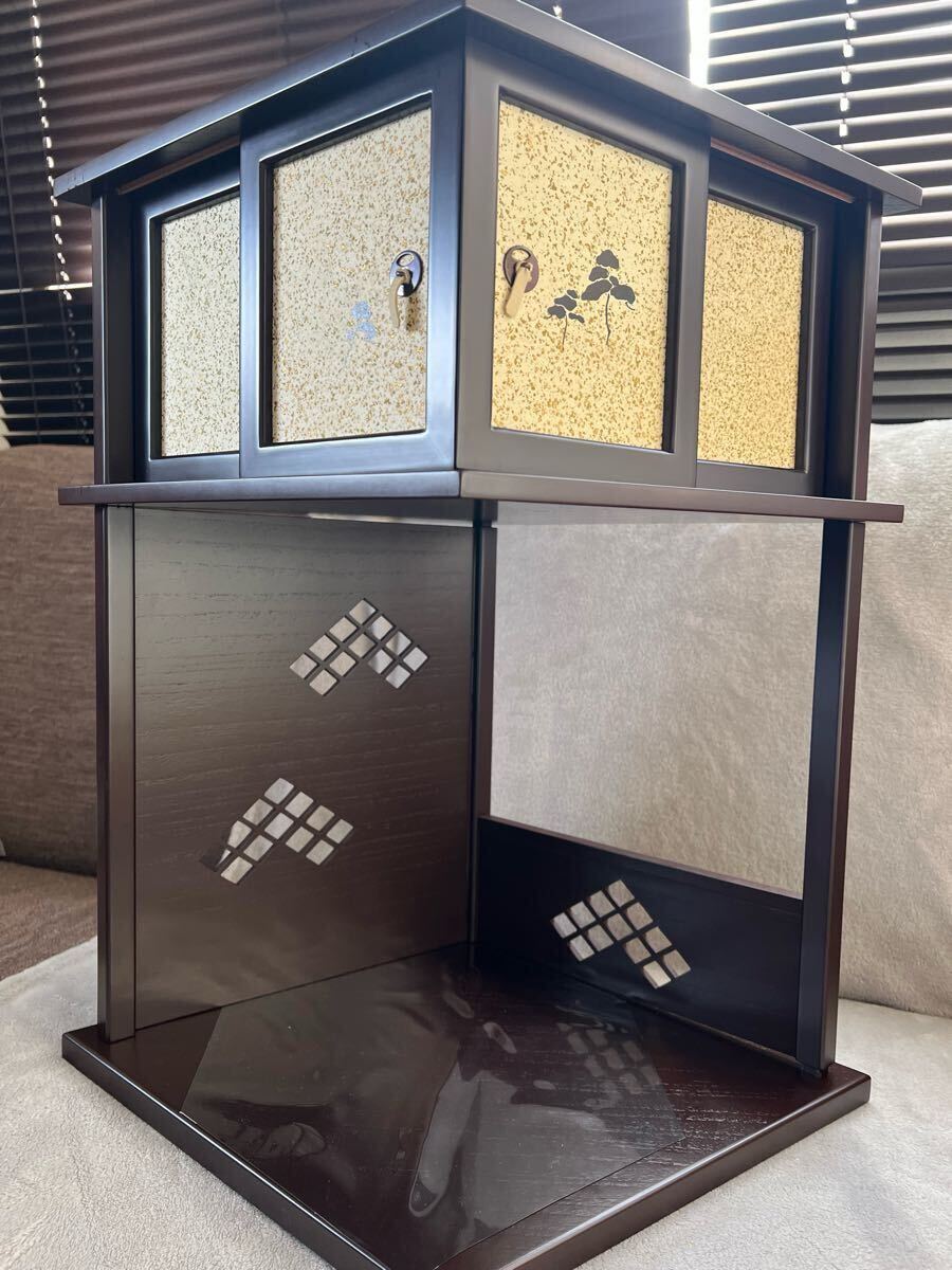 功59☆棚 徒然棚 組立式 茶会 茶事 共箱付 茶道具☆