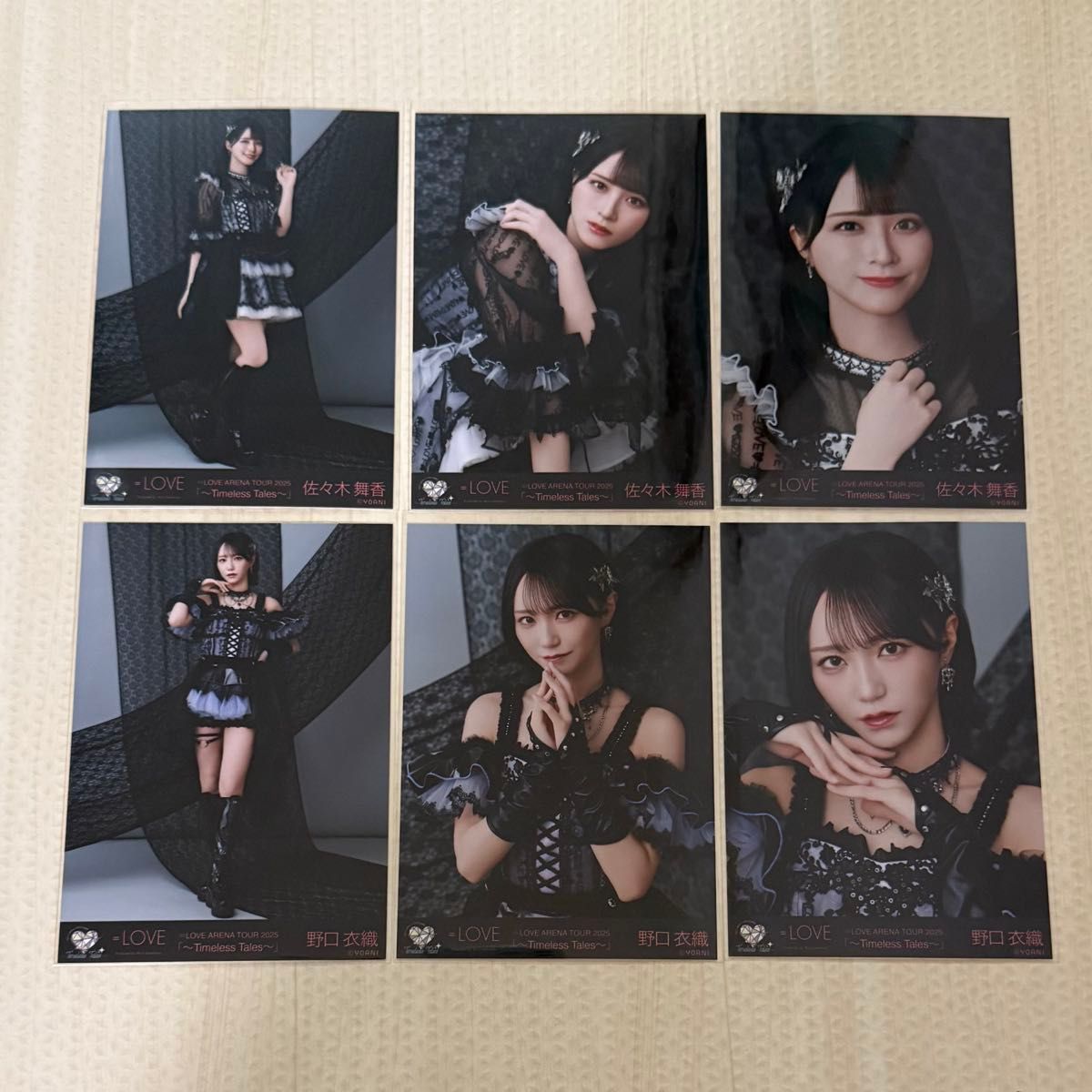 イコラブ 生写真 佐々木舞香 黒衣装 アリーナツアー2025衣装 直筆