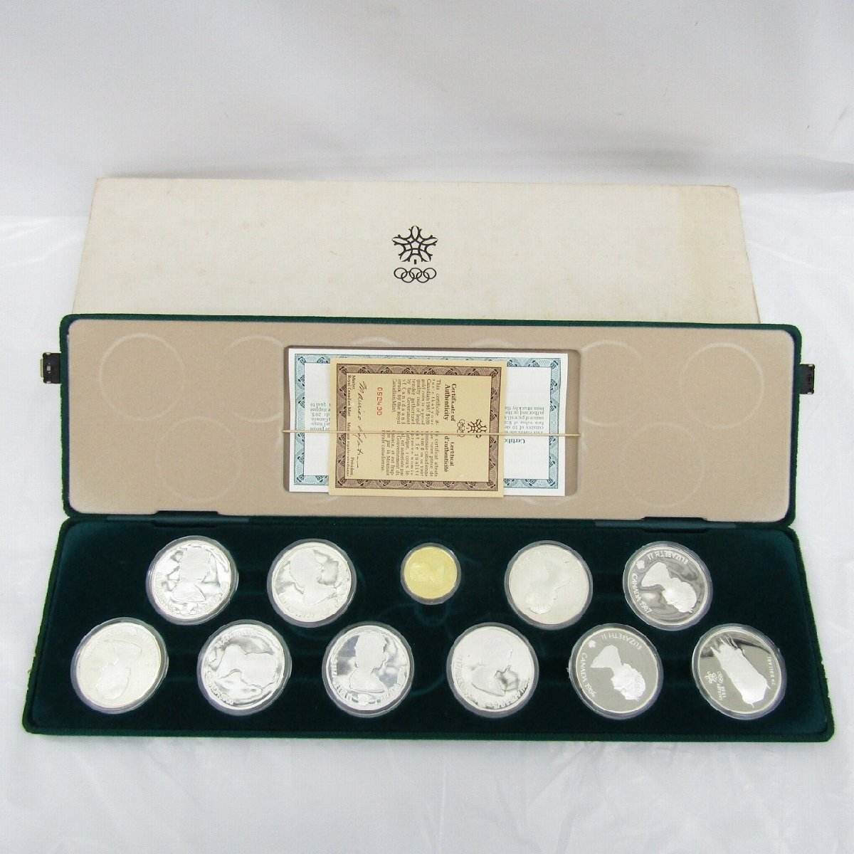 1988年 カルガリー冬季五輪 記念銀貨 20ドル2枚 エリザベス