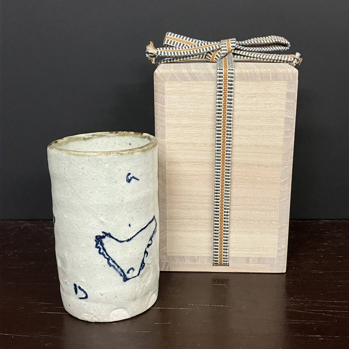 値下げ】希少作☆中島勝乃利『黒織部 徳利』【師：鯉江良二】 値下げ】