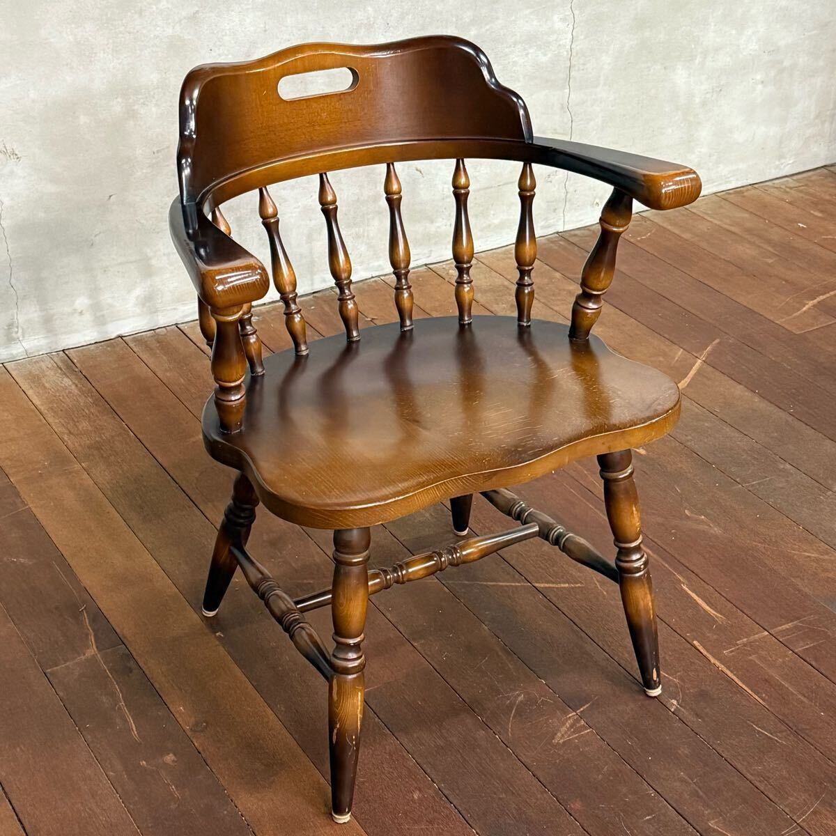 飛騨産業 / キツツキマーク ウィンザーチェア アンティーク 2脚セット