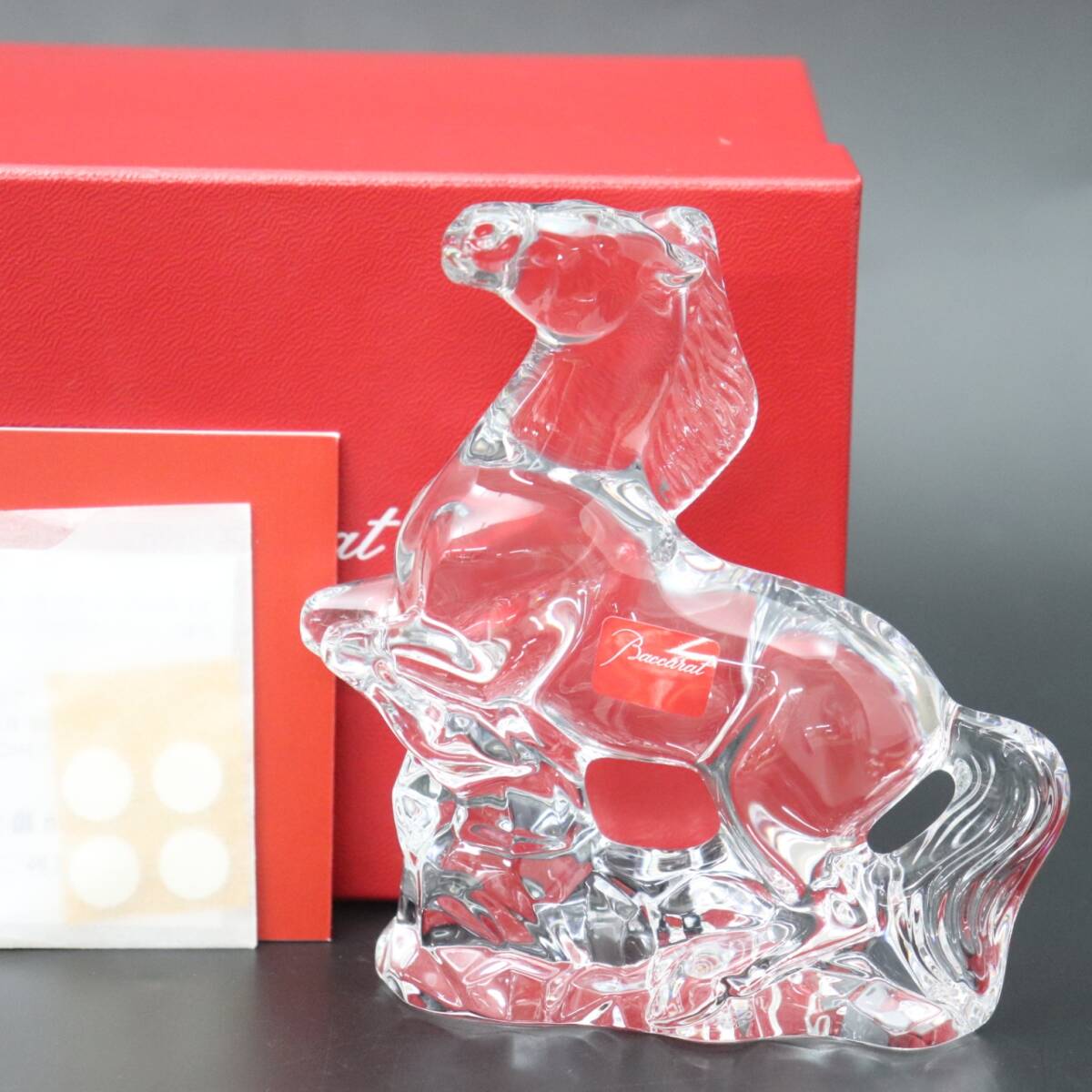 Baccarat クリスタルガラス 馬の彫刻 専用ボックス付き Baccarat