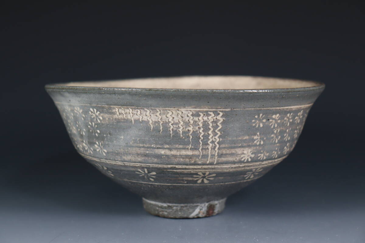 南蛮焼 清水楽山作 花生 無傷 共箱 古物。 南蛮焼 清水楽山作 花生