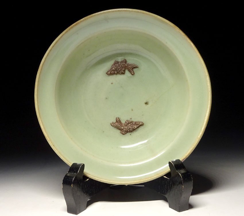 明 龍泉窯 青磁 双魚文平鉢 明 龍泉窯 青磁 双魚文平鉢 楽天市場】龍泉