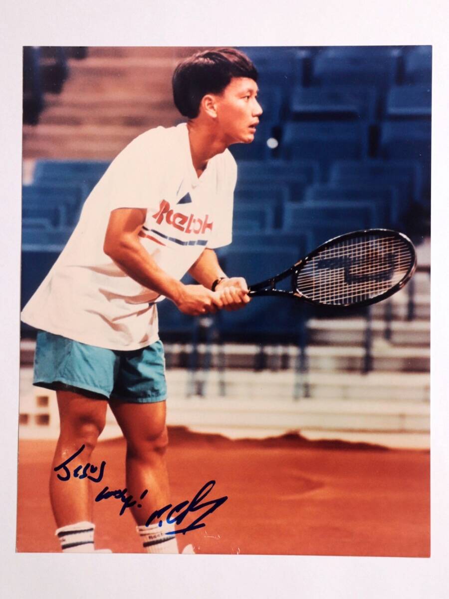 直筆サイン入り写真 マイケル・チャン テニス選手/フレームなし/SA鑑定