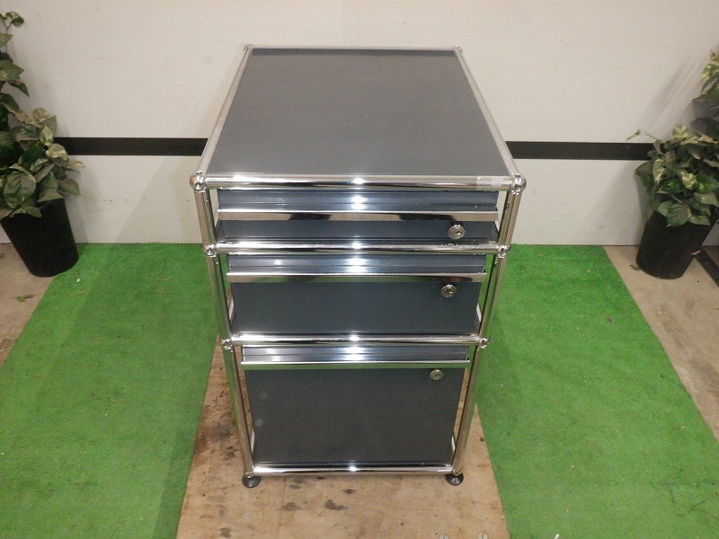 正規品 USM ハラーシステム デスクワゴン 3段 ミッドグレー キャスター