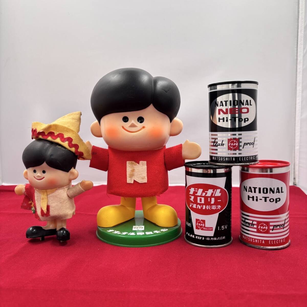 昭和レトロ ナショナル坊や/ハイトップ乾電池貯金箱 昭和レトロ