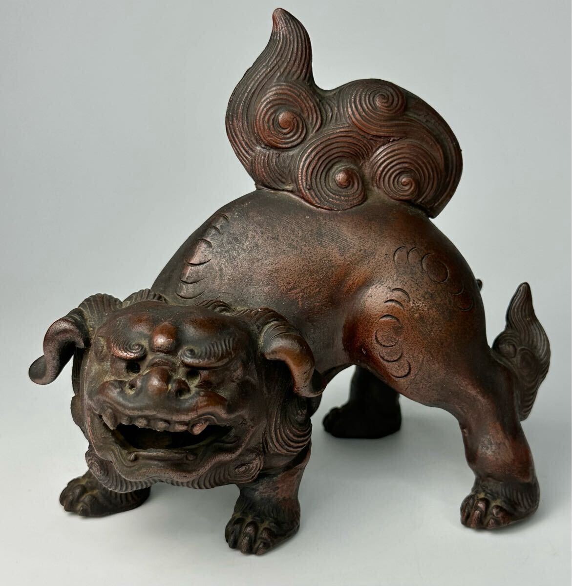 1346 古備前焼 獅子 置物 古美術品 時代物 1346 古備前焼 獅子 置物 古美術