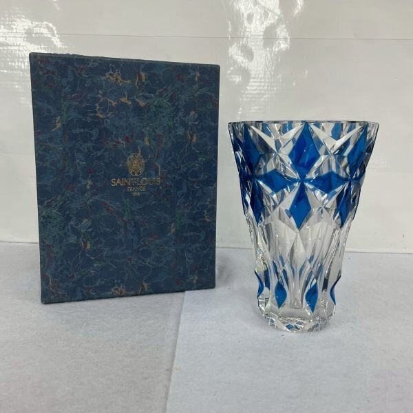 SAINT LOUIS サンルイ フランス製 花瓶 クリスタル フラワーベース