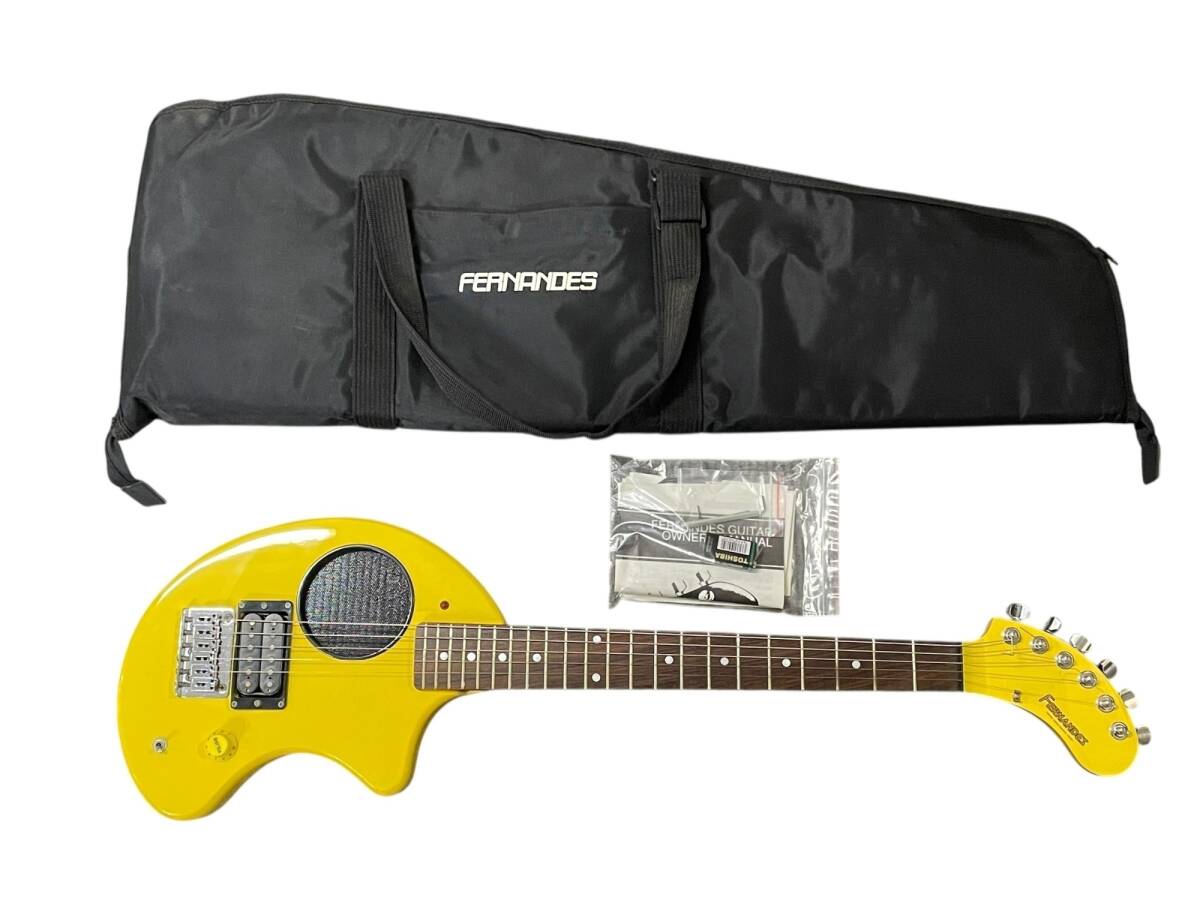 整備済】フェルナンデス ZO-3ギター イエロー ケース付き 整備済
