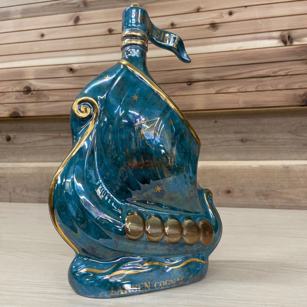 未開封 LARSEN ラーセン シップ アクアブルー 青陶器ボトル