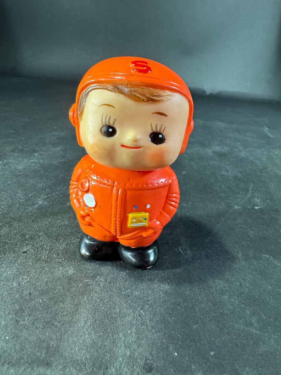 新品未使用 昭和レトロ 当時物 滋賀銀行 ソフビ しがちゃん 貯金箱 宇宙