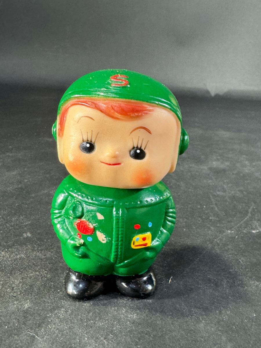 新品未使用 昭和レトロ 当時物 滋賀銀行 ソフビ しがちゃん 貯金箱