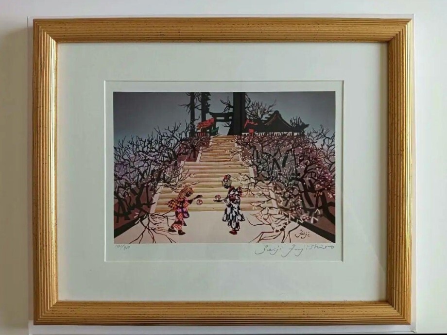 真作□藤城清治 版画 月の砂漠□絵画 レフグラフ 日本の愛唱歌12ヶ月