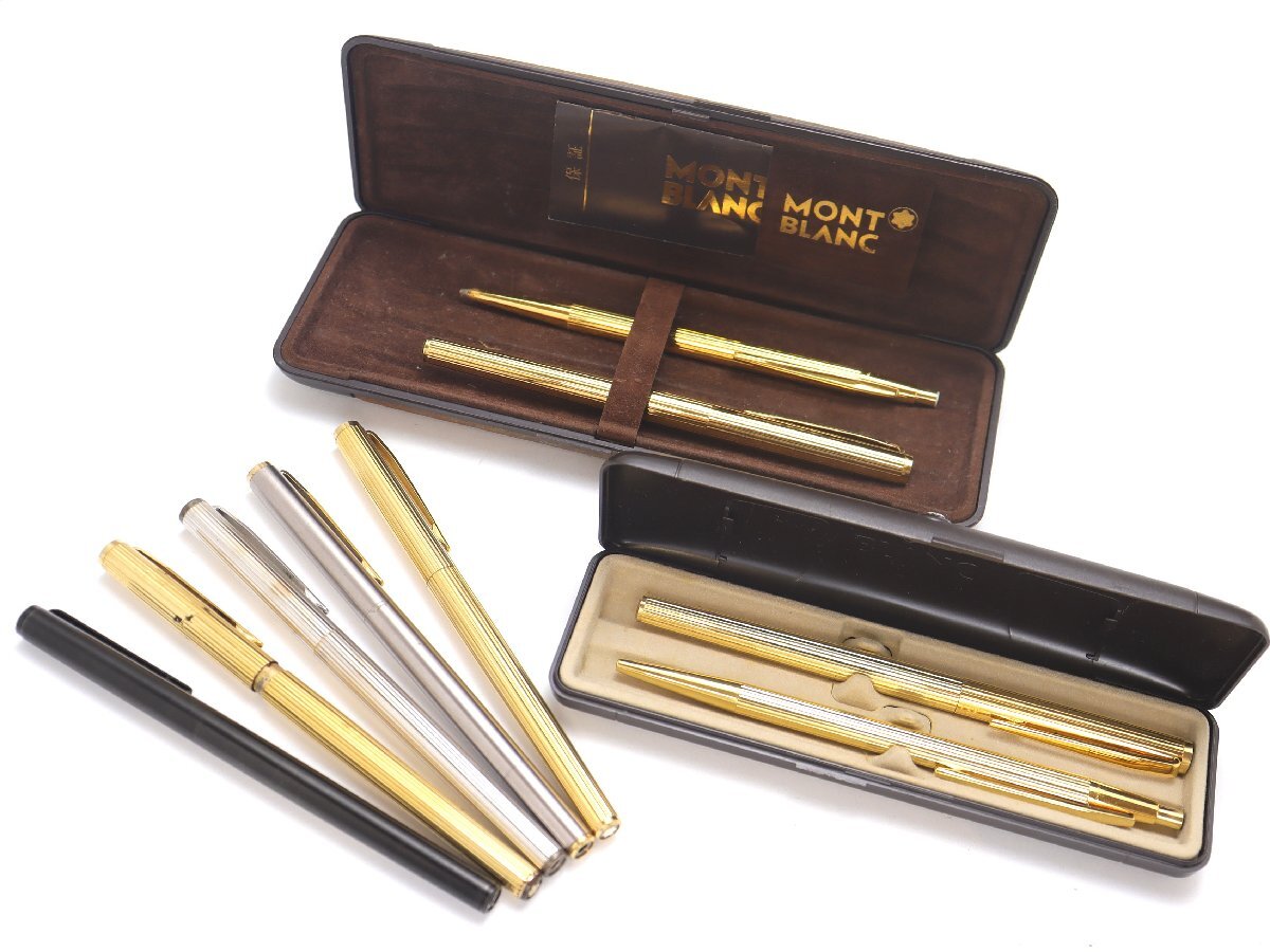 MONT BLANC万年筆ペン先585 ボールペンセット Yahoo!オークション