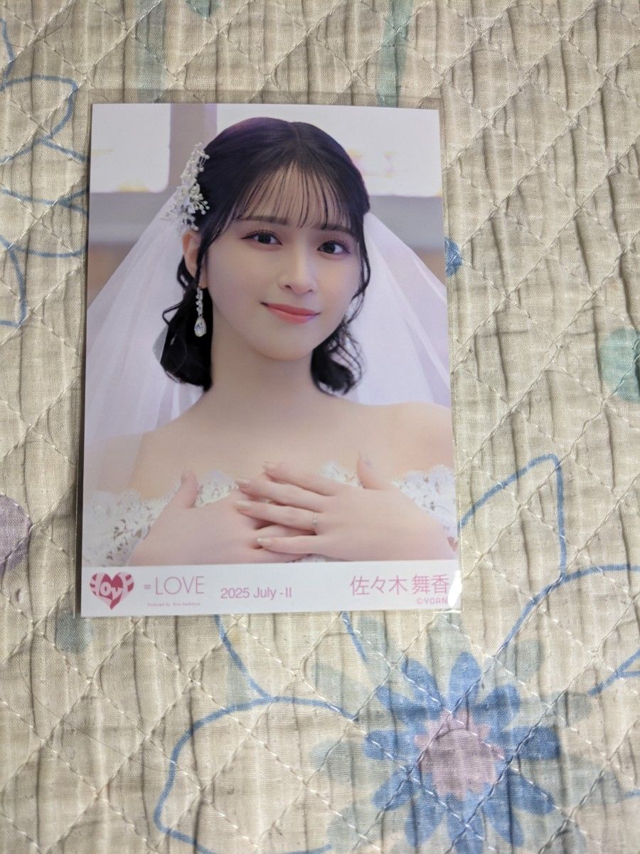 イコラブ =LOVE 直筆 生写真 手遅れcaution グレー襟 佐々木舞香 生