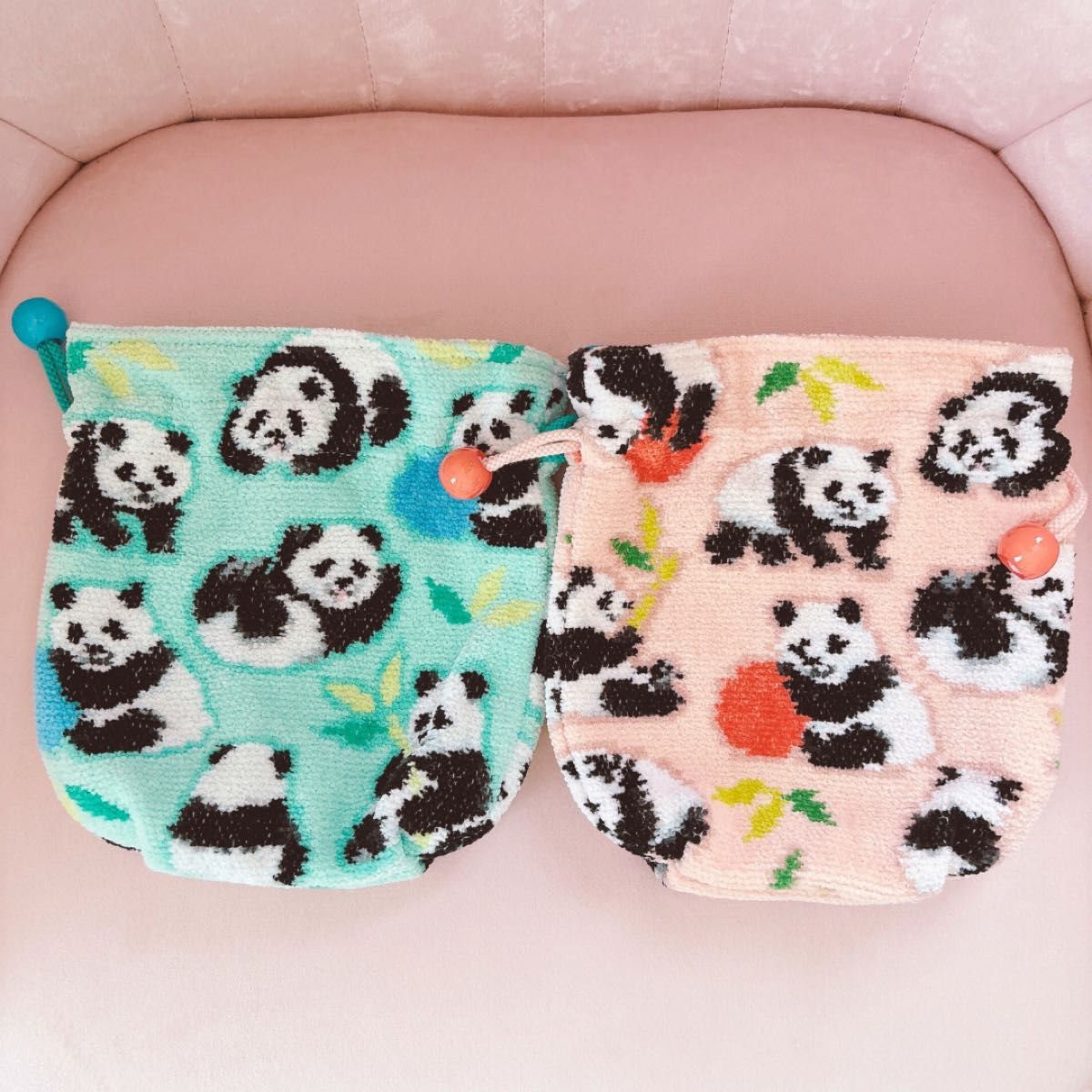 ラブラリーバイフェイラー セトウチレモンドット テディ 巾着 ポーチ