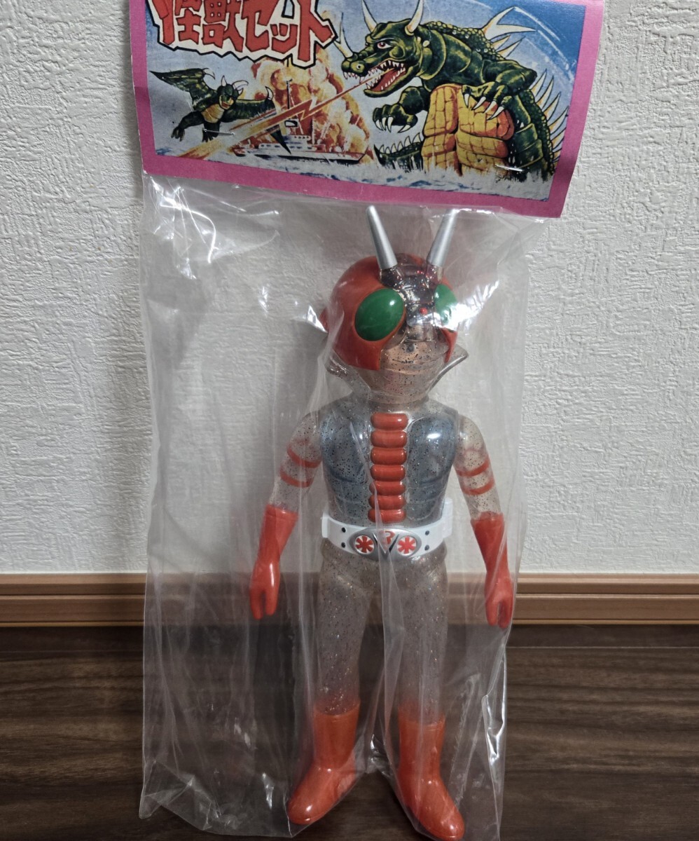 昭和 未開封 無版権パチソフビ 仮面ライダーV3 ジャンボーグa