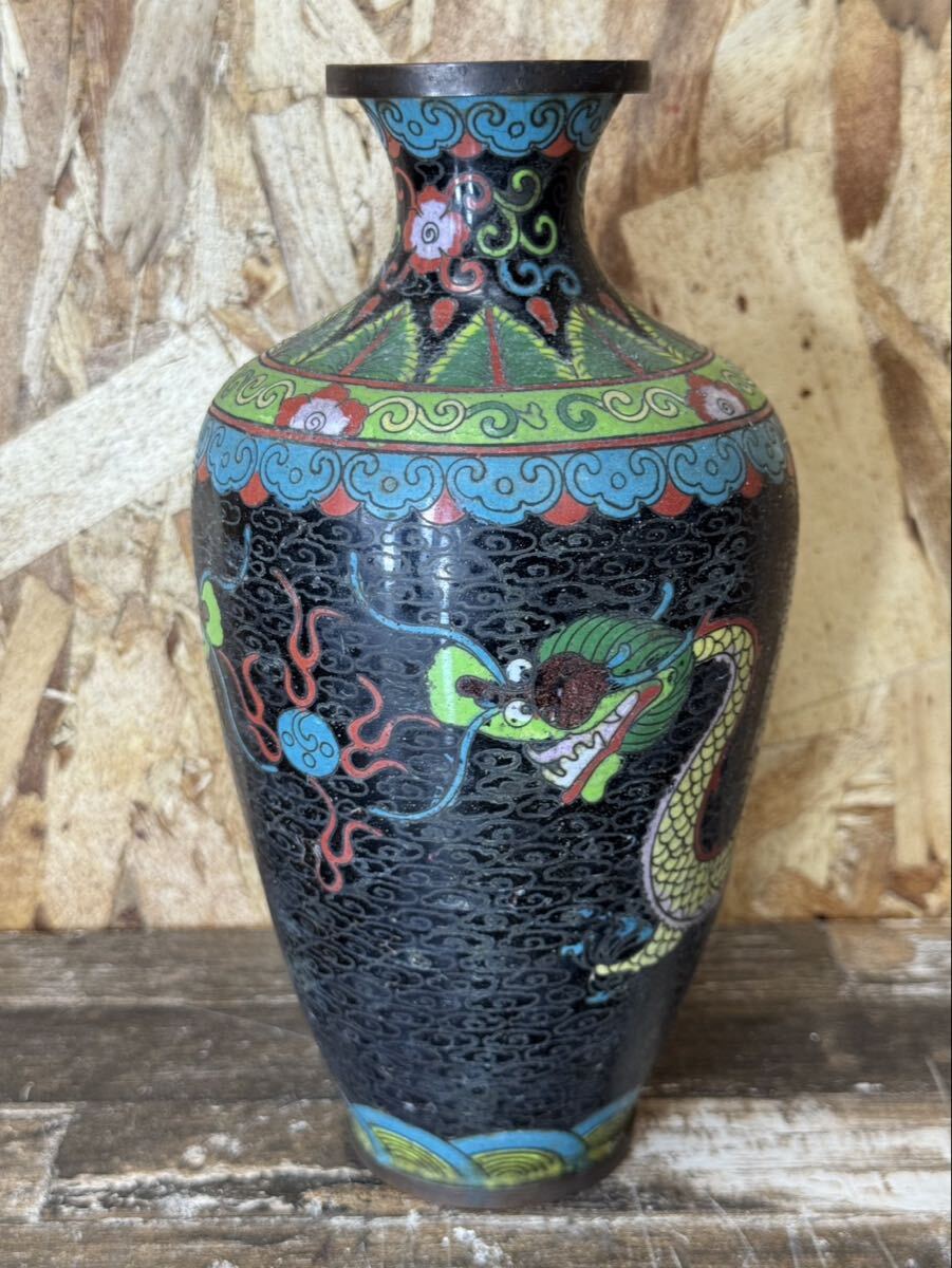 希少 骨董品 古美術 中国花瓶 中国美術 花瓶 壺 七宝焼 古銅 中国古美術