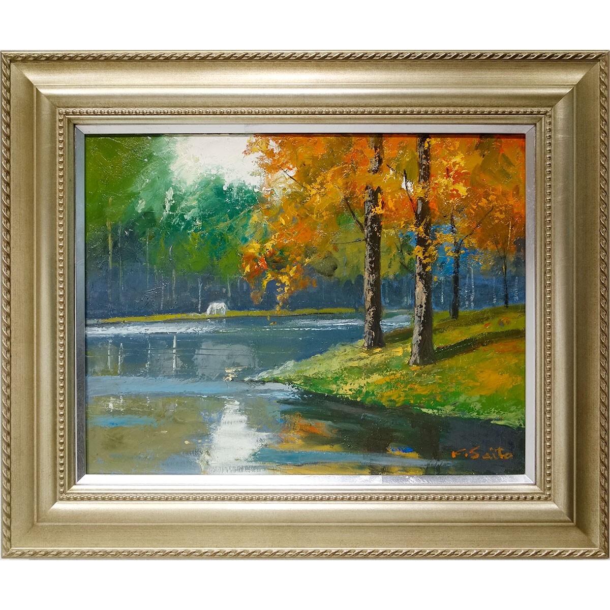 油絵 油彩 油彩画 絵 絵画 【藤】 藤の花（油絵） : 夏目明美作品集