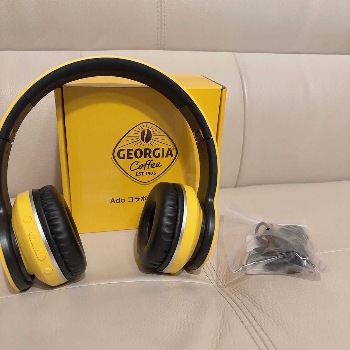 Ado ジョージア コラボ ヘッドホン 当選品 イエロー｜Yahoo!フリマ（旧