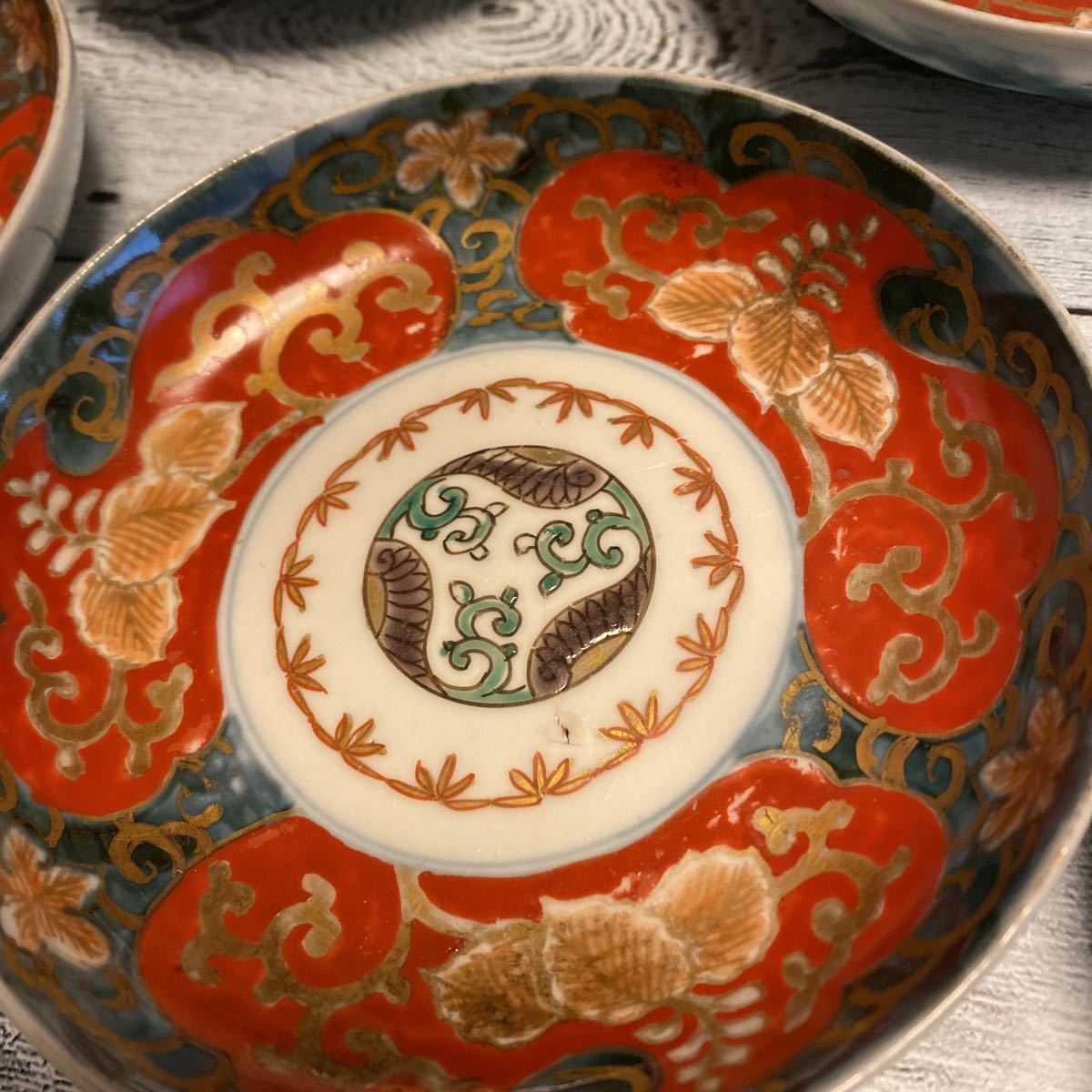 古伊万里 古伊万里 色絵 小皿五枚セット 完品 素敵な食卓 期間限定