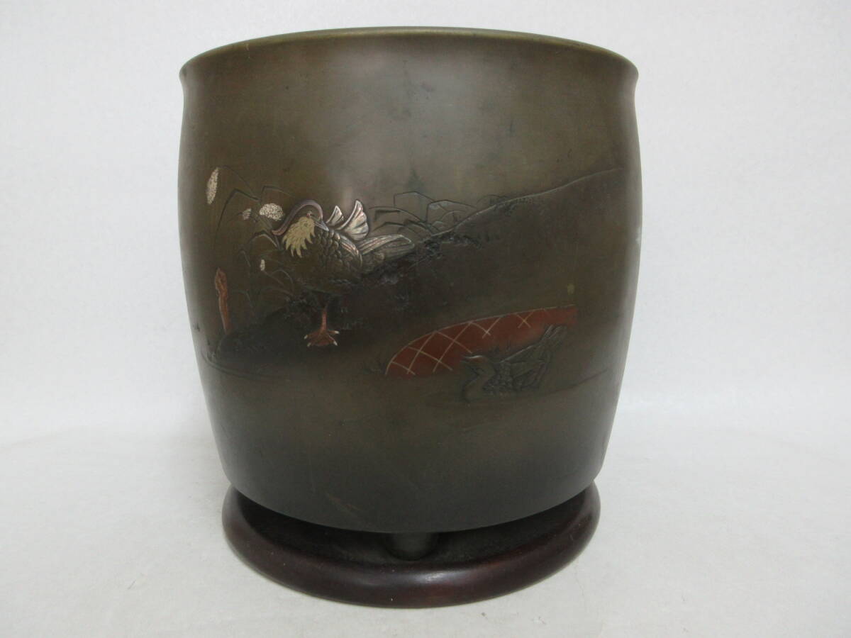 Yahoo!オークション ☆ 義之作 アンティーク 銅製 鳳凰耳 鶴亀図 火鉢