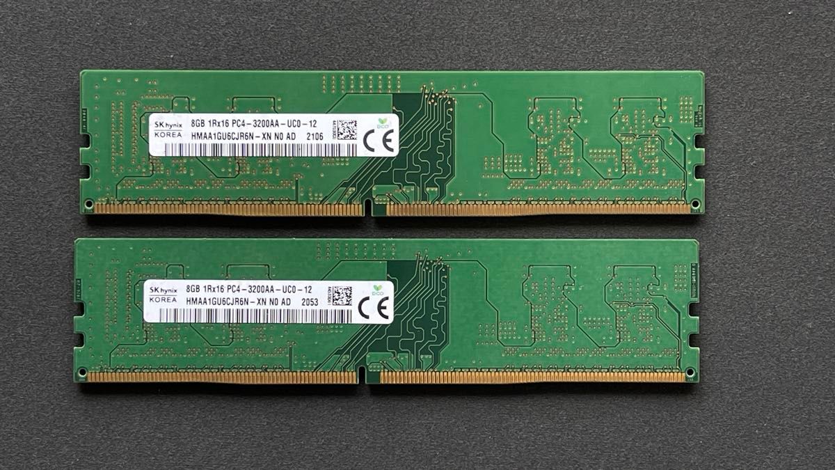 SAMSUNGのディスクトップPC用メモリ PC4-3200AA 8GB×2枚のセット