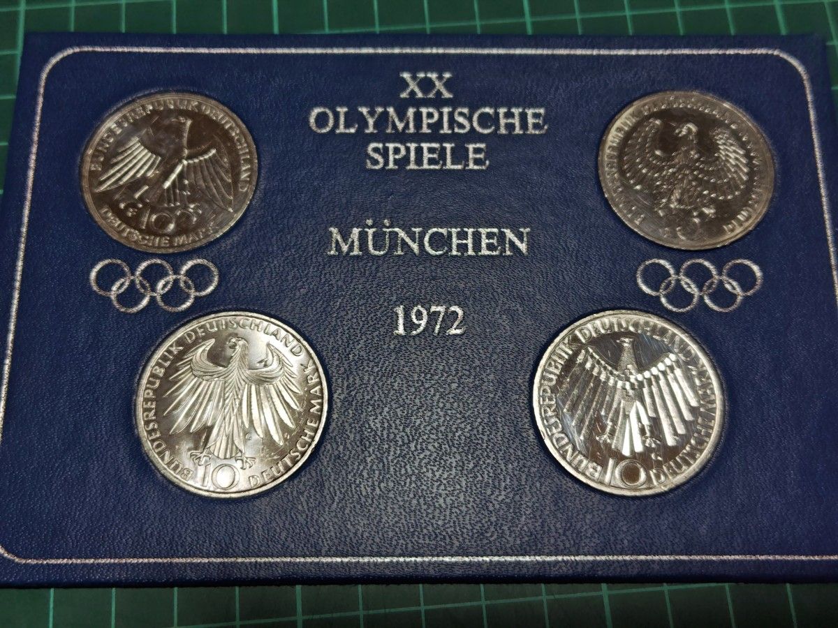 1972年 ミュンヘンオリンピック 10マルク 銀貨 5点セット ケース入り