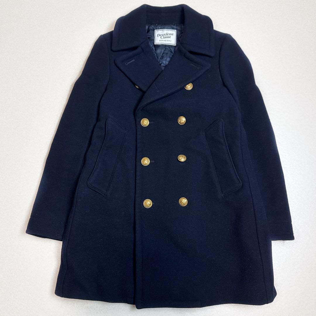 希少金ボタン】美品 バーバリー ピーコート チェック ダブルフェイス