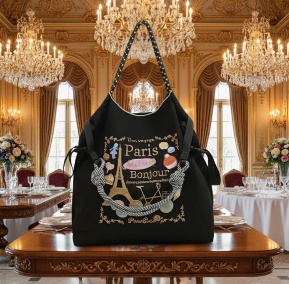 新品 CHANEL シャネル 大判 ストール マフラー パリ エッフェル塔