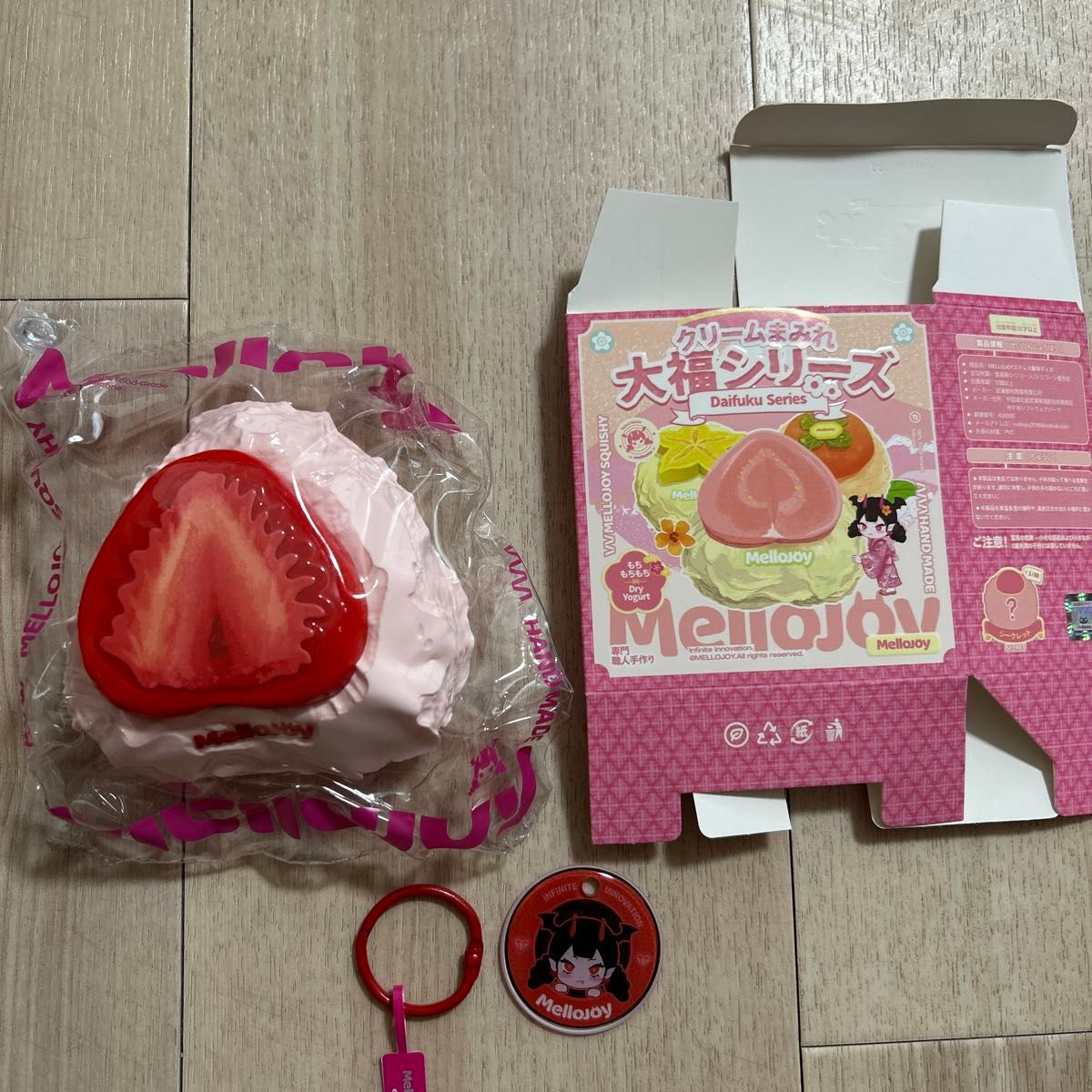 メロジョイ Mellojoy スクイーズ 大福シリーズ ストロベリー いちご