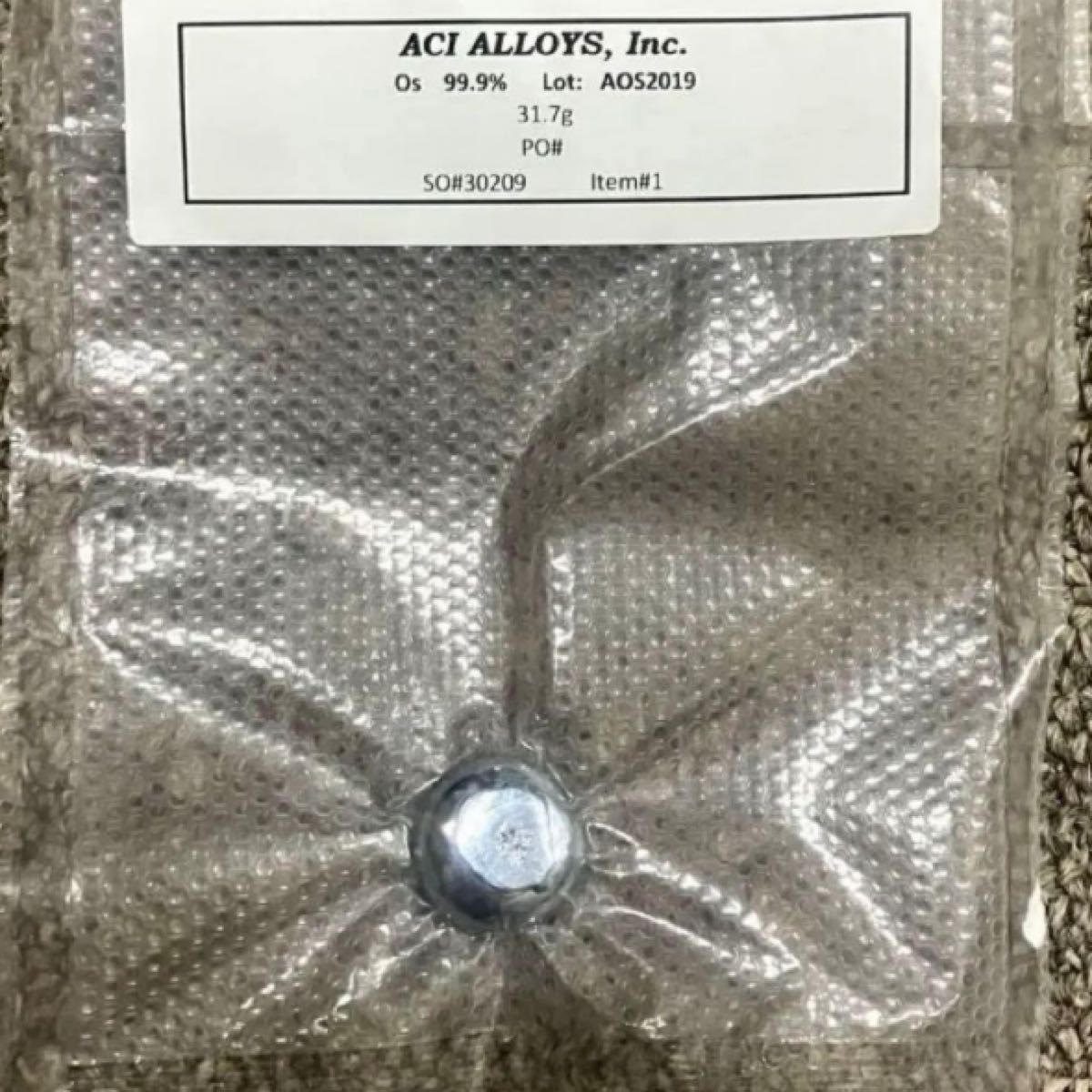 希少 Re レニウム 99 99% 103g ペレット レアメタル インゴット 成分