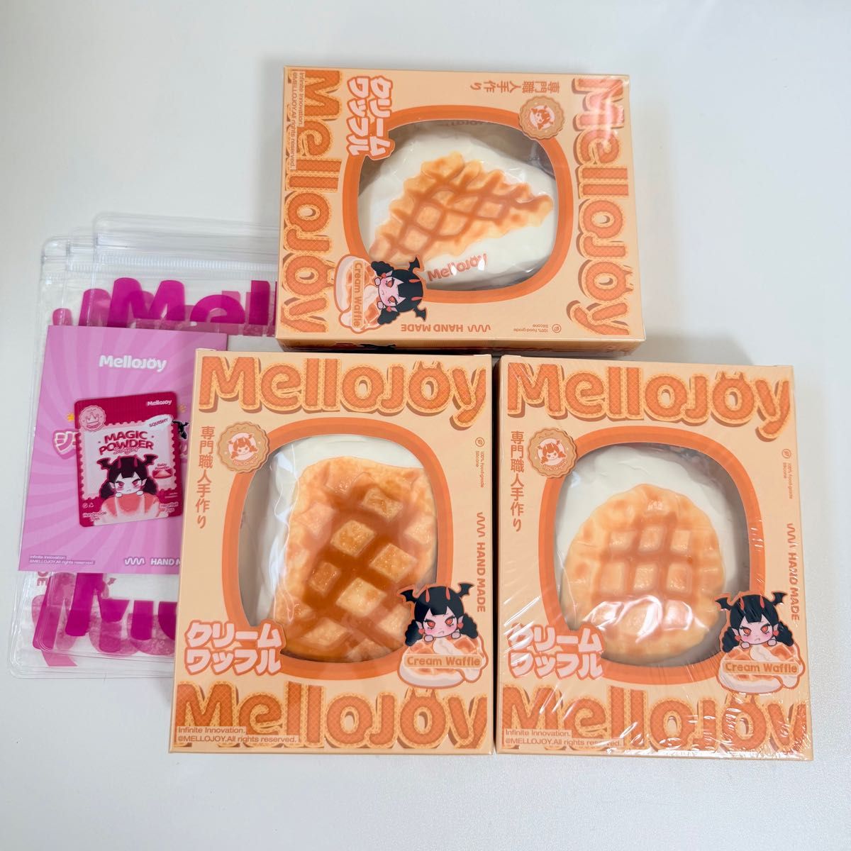 メロジョイ Mellojoy クリームワッフル スクイーズ まる 三角 スクエア