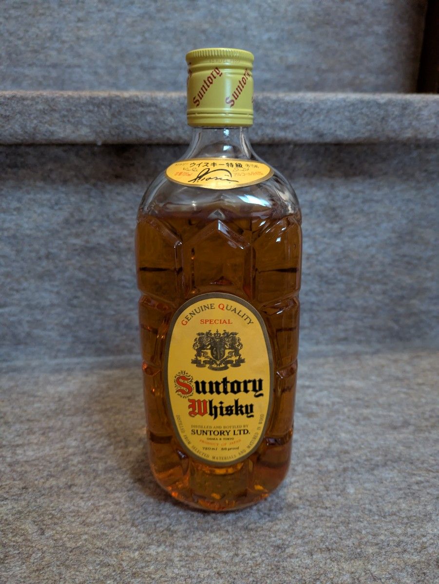 未開栓古酒 サントリー 70年代流通 角瓶 720ml/43％ 特級 剥がれ有り