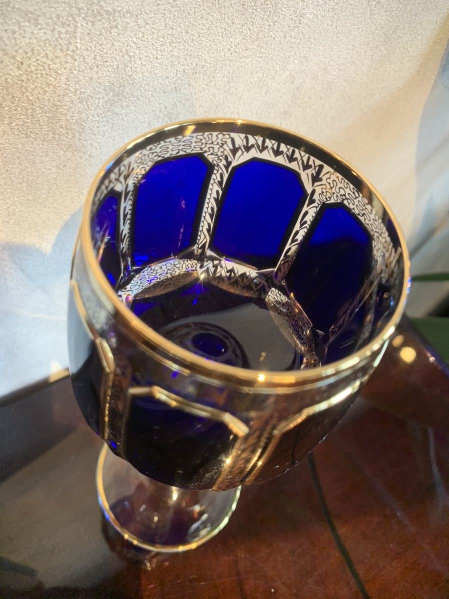 ボヘミアクリスタルボウル 脚付 ボヘミアンクリスタル ボウル ハンドル