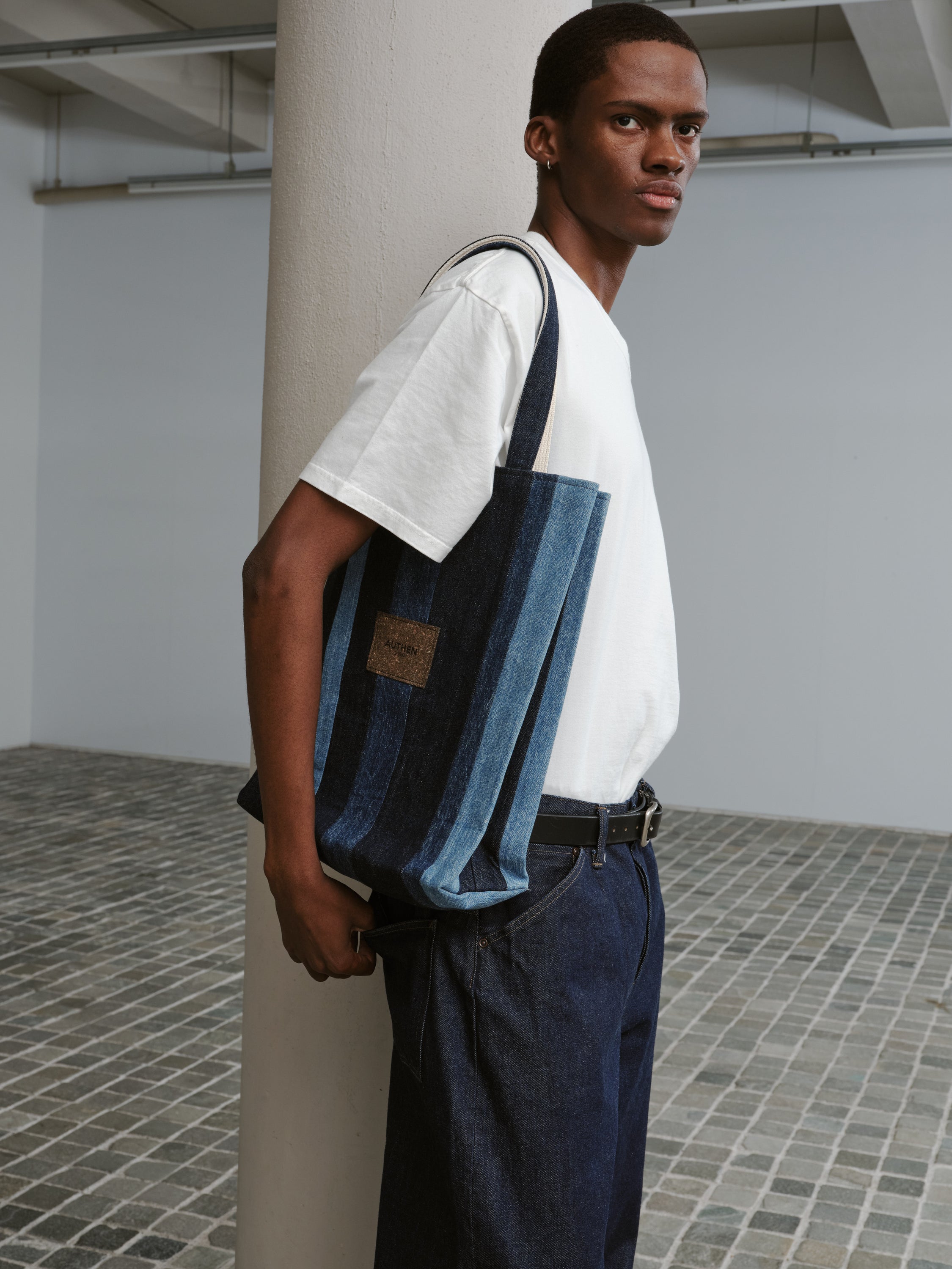 Merci トート デニムストライプ MERCI（メルシー） 並行輸入 トート