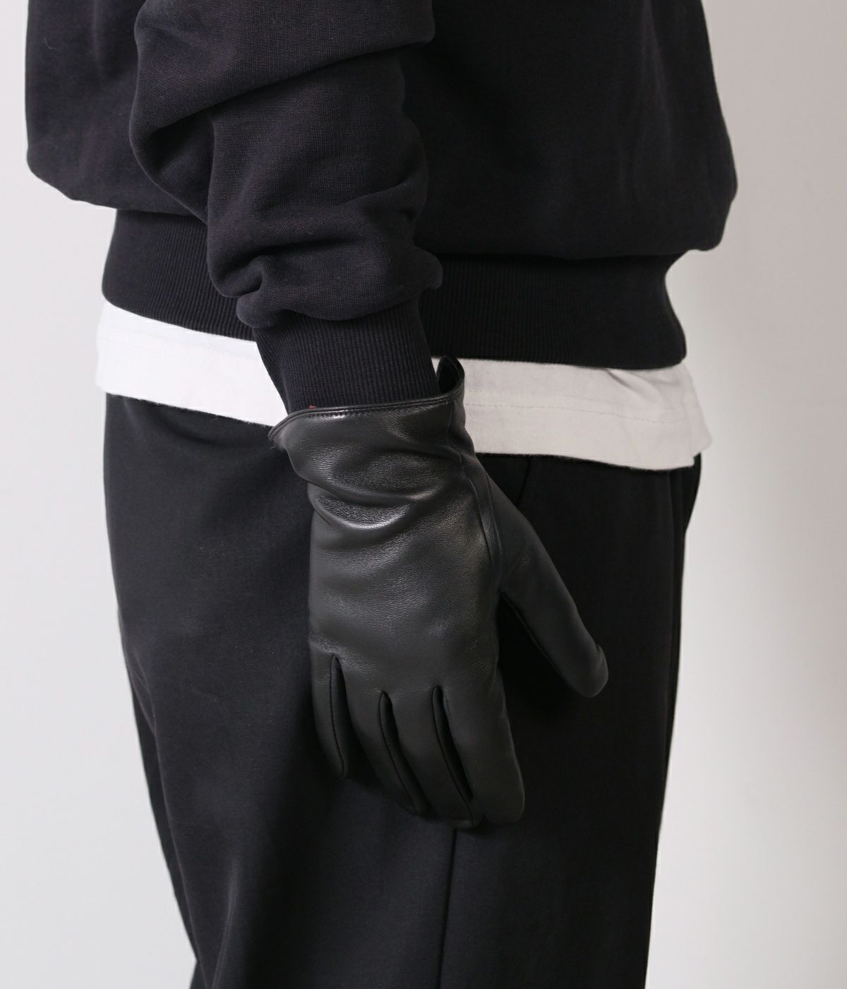 タッチパネル対応ヘアシープグローブ（カシミヤライニング）15-1116