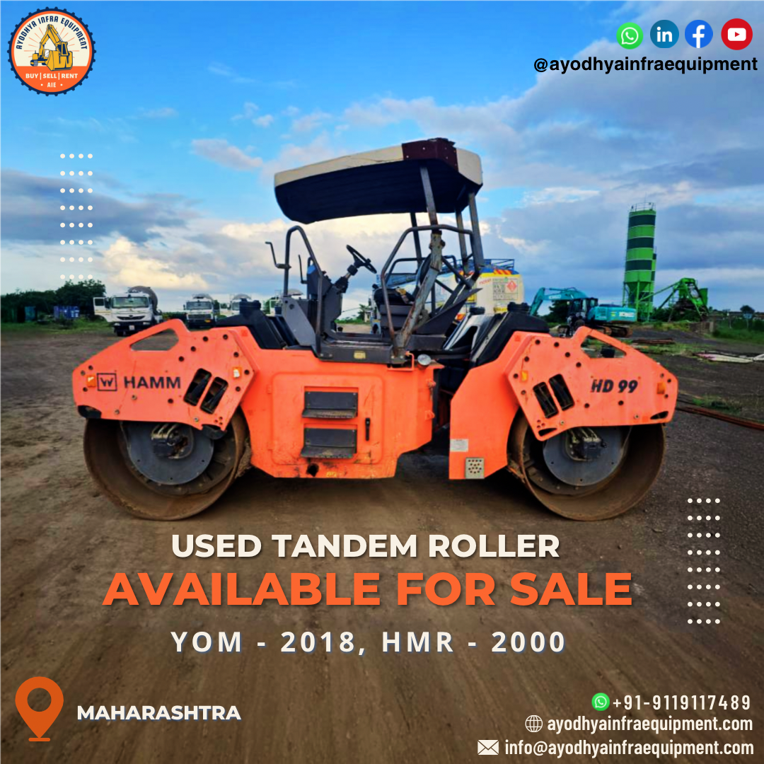 Used HAMM HD99 Tandem Roller 2018 – AIE