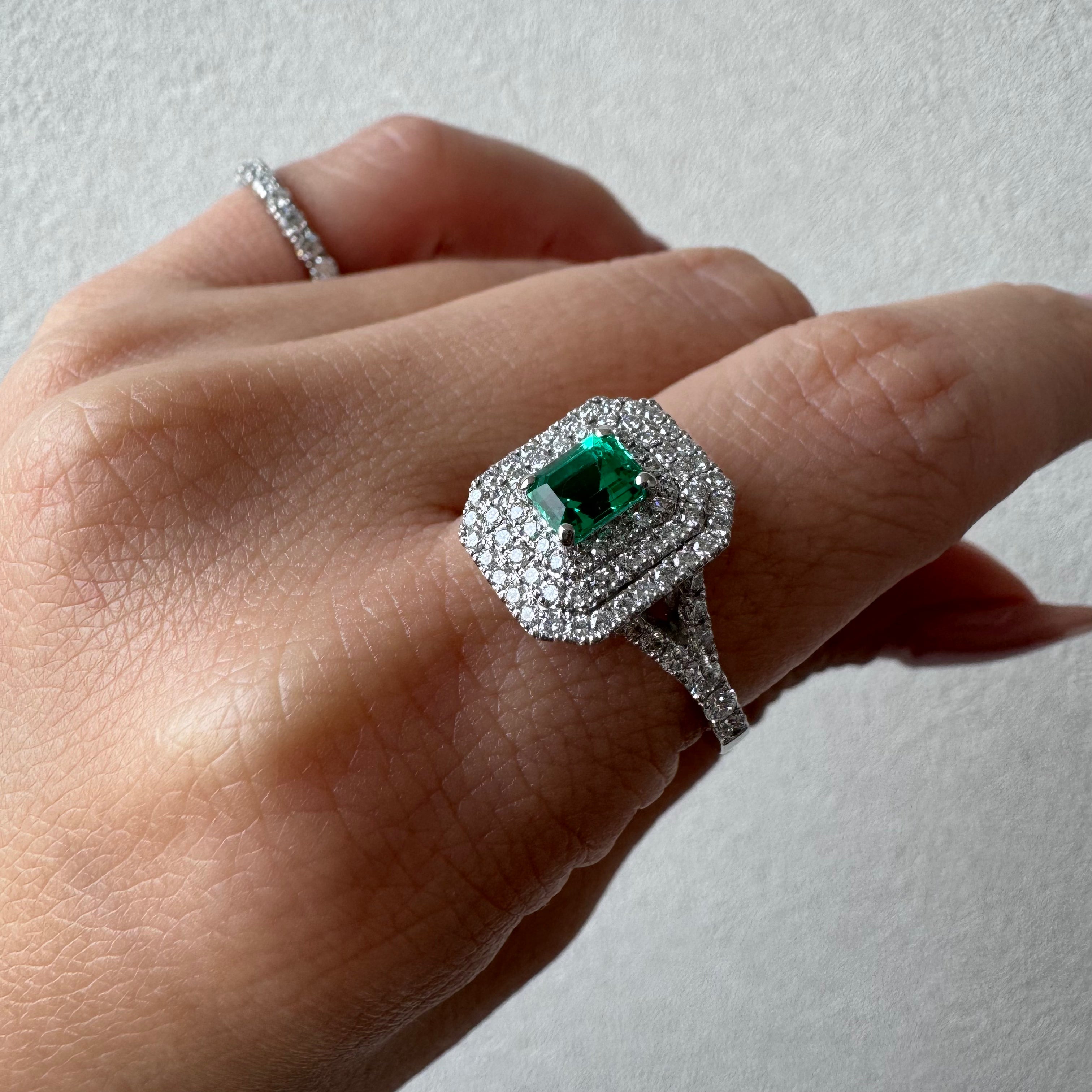 天然石 ノンオイルエメラルド 希少石 エメラルドリング 天然石