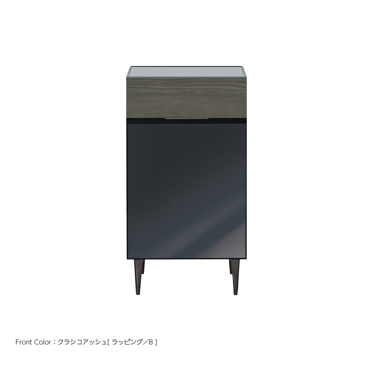 綾野製作所 ゼノノワール 幅50cm 80cm サイドボード ガラス扉 引出し