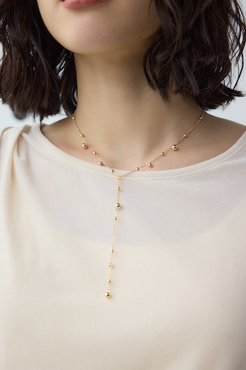 ランダムメタルボールチェーンネックレス｜WOMEN｜250IAB56-176K｜AZUL