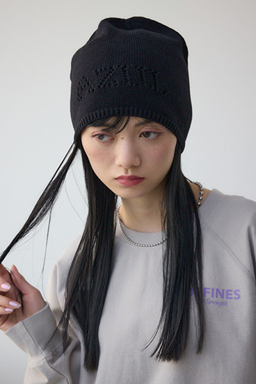 ロゴパンチングニットビーニー｜WOMEN｜250ISC56-090J｜AZUL BY MOUSSY