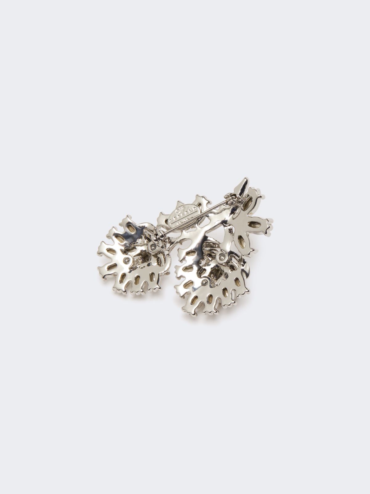 Metal flower brooch, silver | Weekend Max Mara